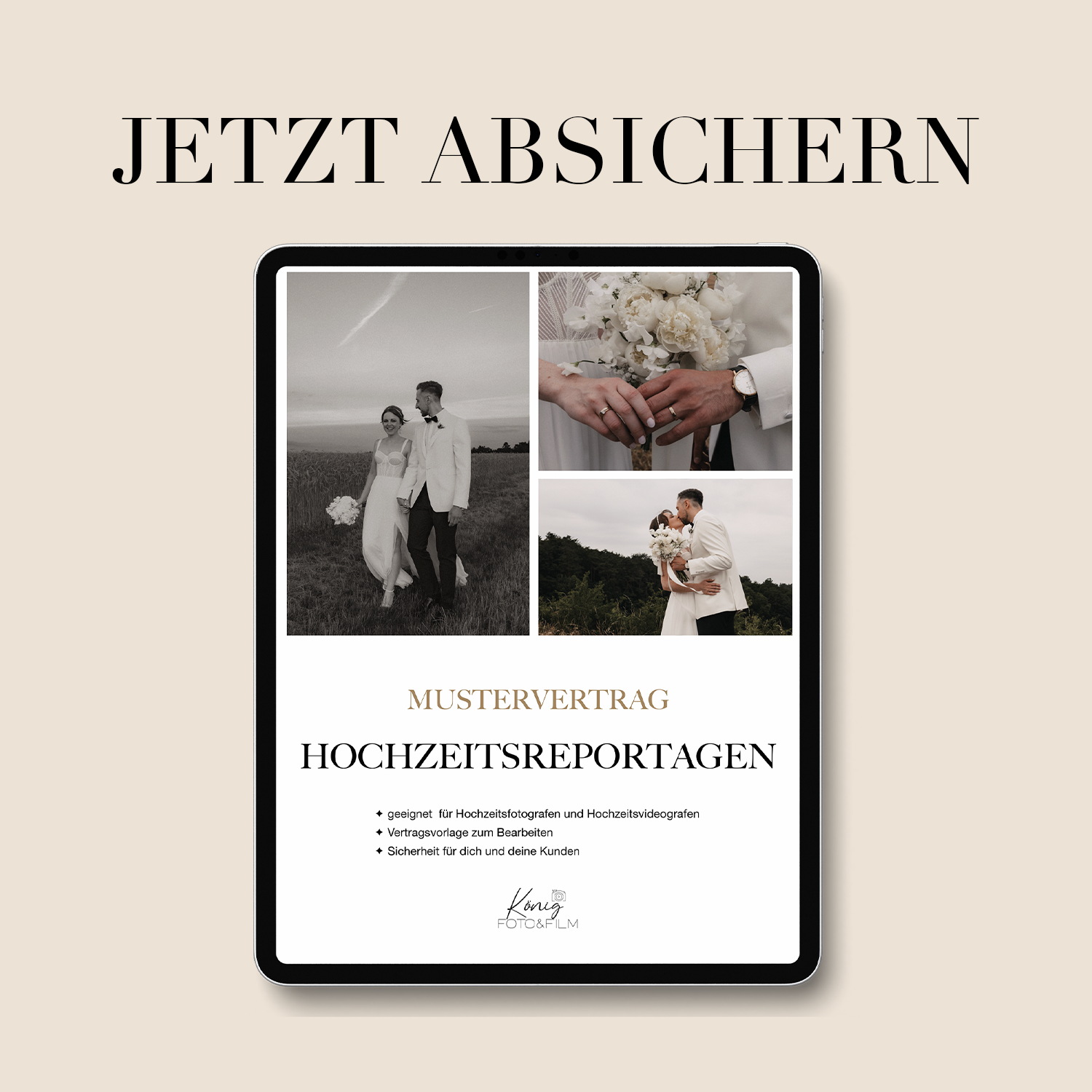 vertrag für hochzeitsfotografen